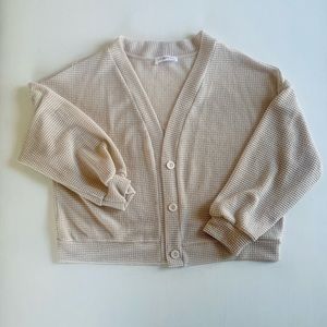 carly jean los angeles cream button cardigan
